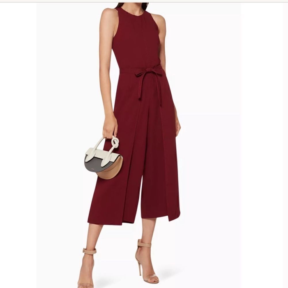 NWT Joie Mairead Jumpsuit in Garnet 2